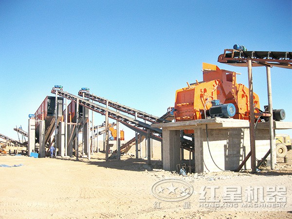 一天400噸河卵石制砂生產線方案一現場 一天400噸河卵石制砂生產線方案一現場