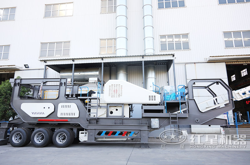 車載移動顎破機，給料粗碎一體機 