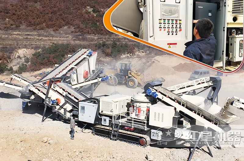 移動(dòng)石子破碎機(jī)作業(yè)現(xiàn)場(chǎng) 移動(dòng)石子破碎機(jī)作業(yè)現(xiàn)場(chǎng)