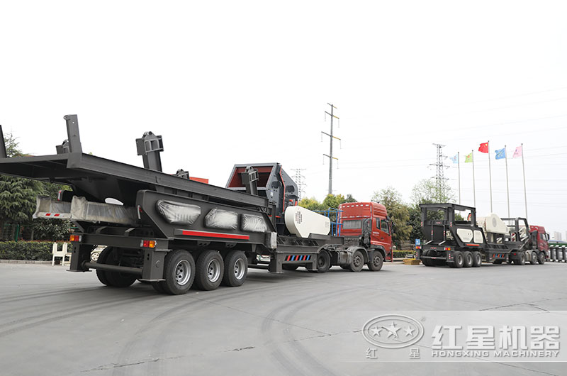 建筑垃圾移動破碎站發貨現場 建筑垃圾移動破碎站發貨現場