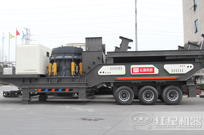 移動圓錐式石子破碎機(jī)圖片、適用于硬料